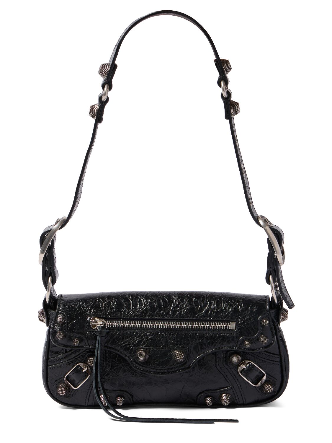 Shop Balenciaga Xs Le Cagole Sling Leather Bag In Black