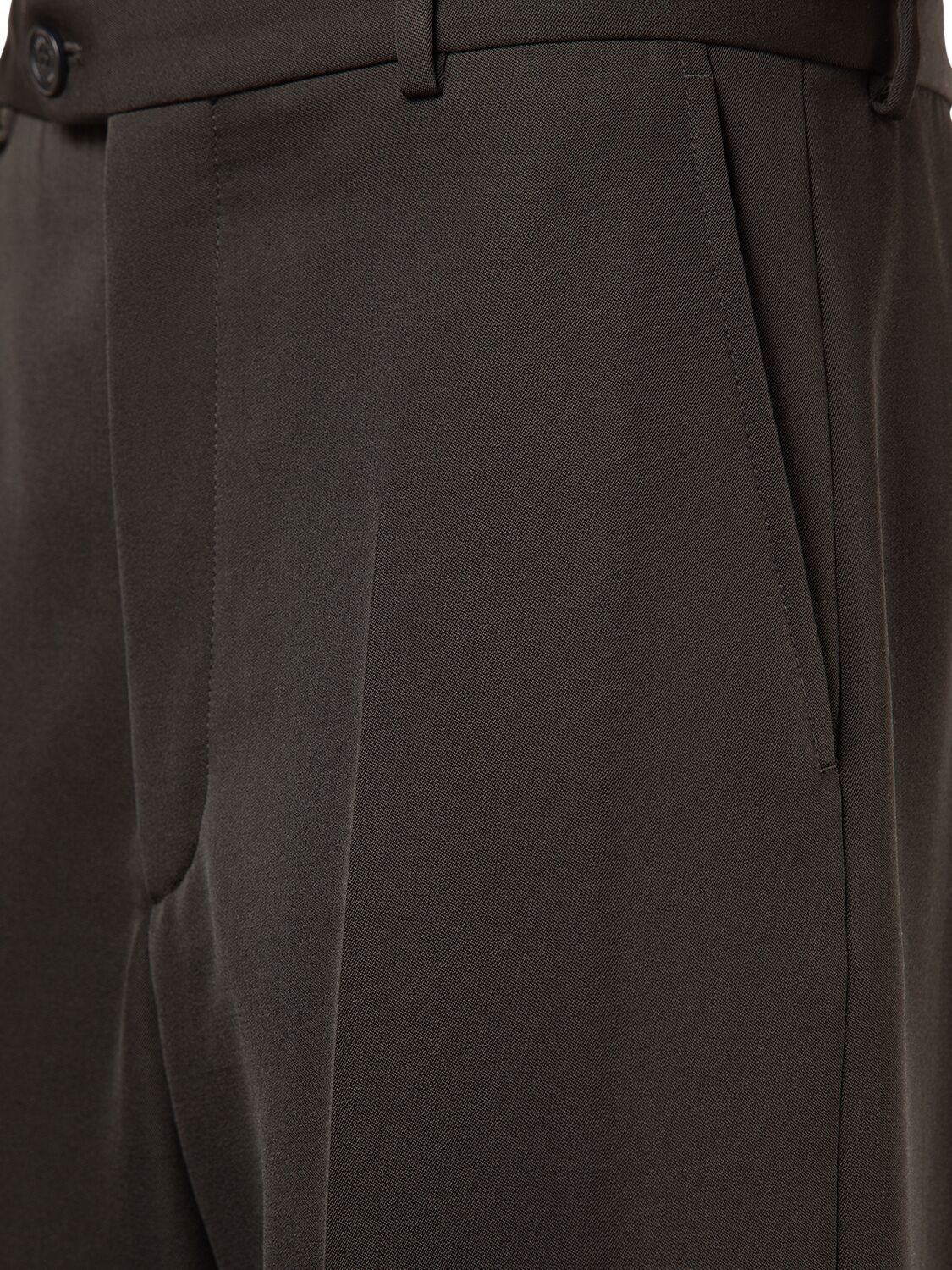 Shop Balenciaga Tailored Wool Baggy Pants In Black