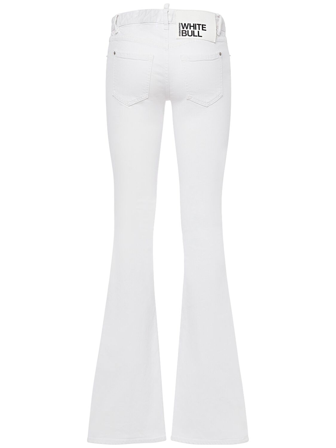 Shop Dsquared2 Denim Mid-rise Flared Jeans In White