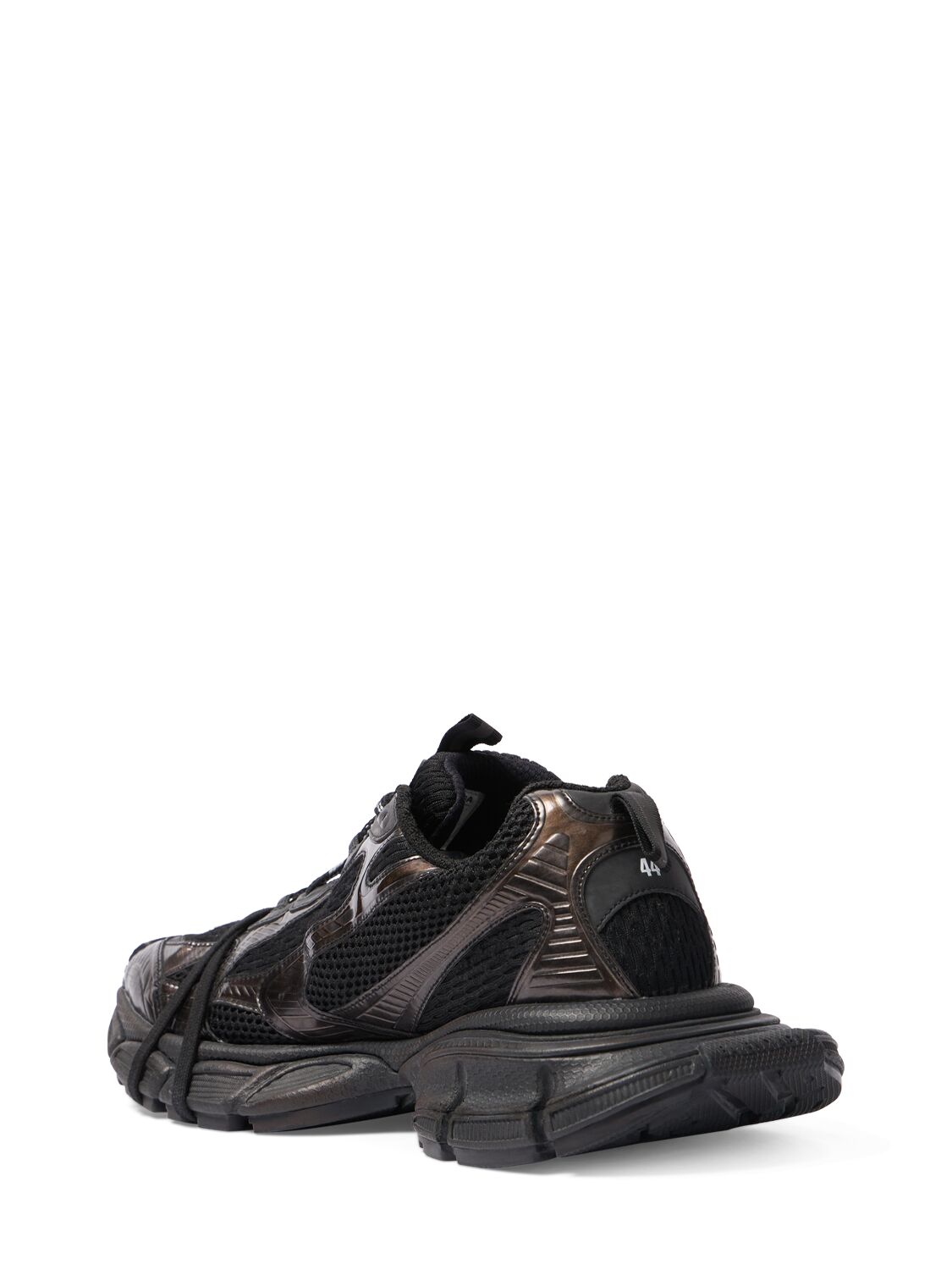 Shop Balenciaga 60mm 3xl Faux Leather Sneakers In Black