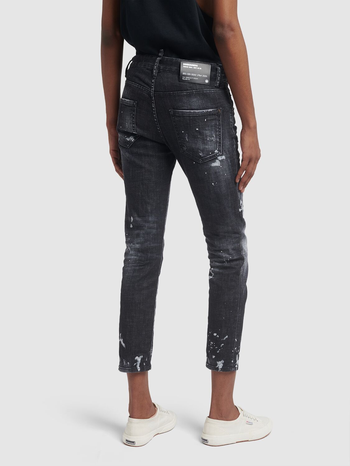 Shop Dsquared2 Cool Girl Distressed Skinny Jeans In Black