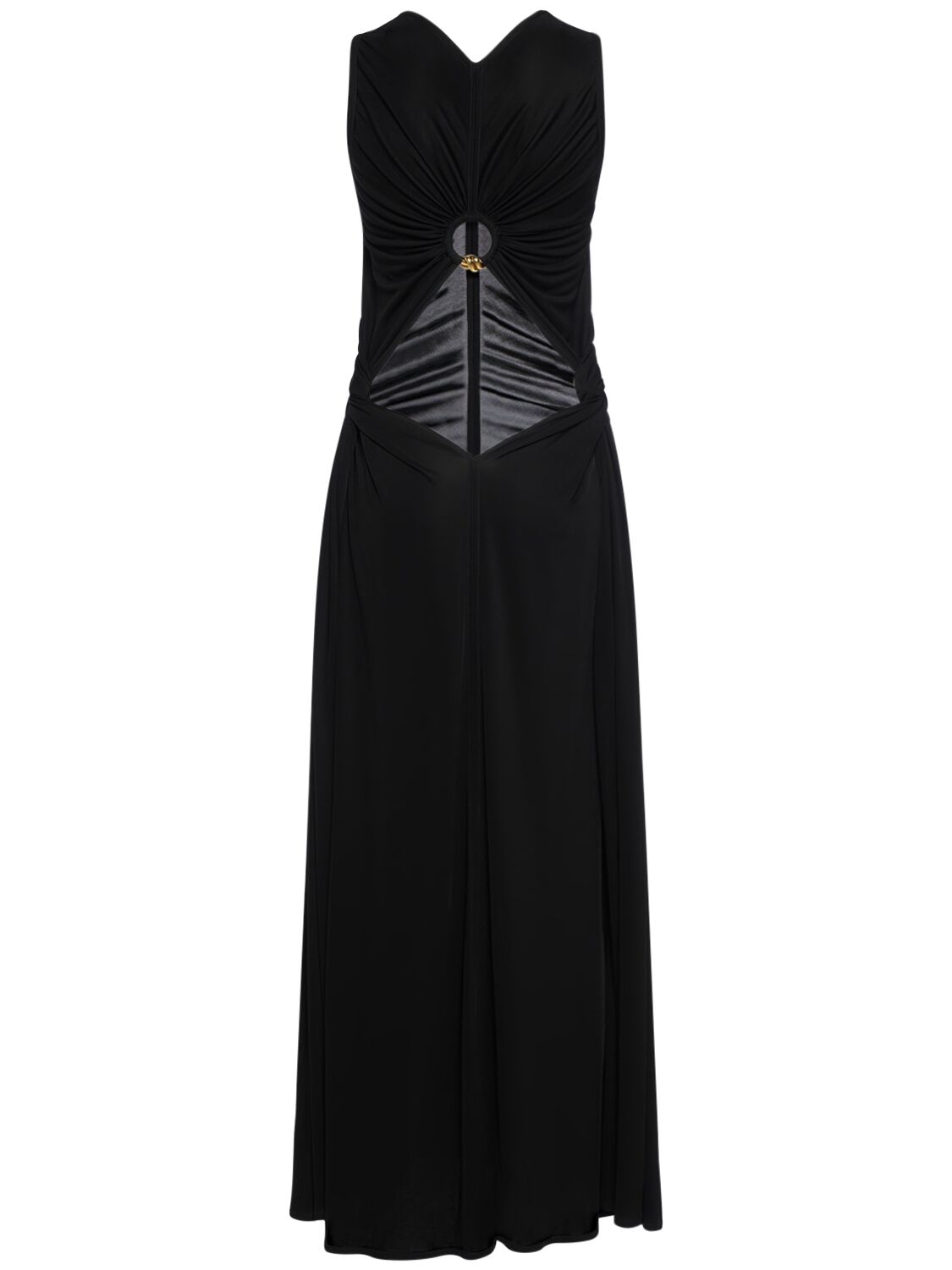 Shop Bottega Veneta Viscose Long Dress In Black
