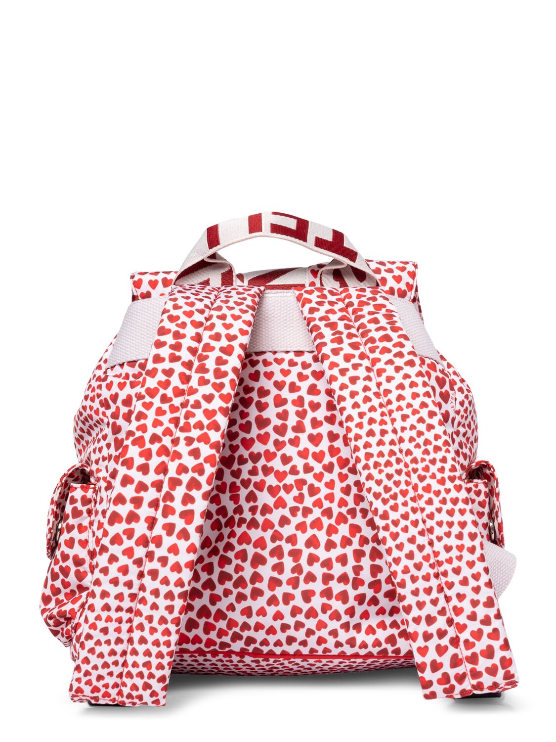 Shop Stella Mccartney Printed Tech Fabric Aop Backpack In Elfenbein,rot