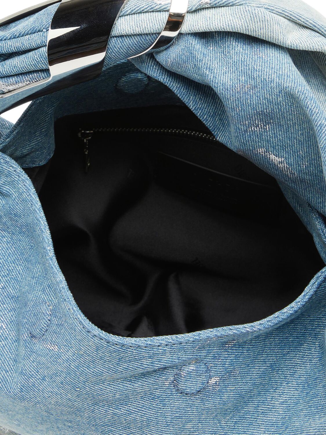 Shop Diesel Small Grab-d Hobo Shoulder Bag In Denim