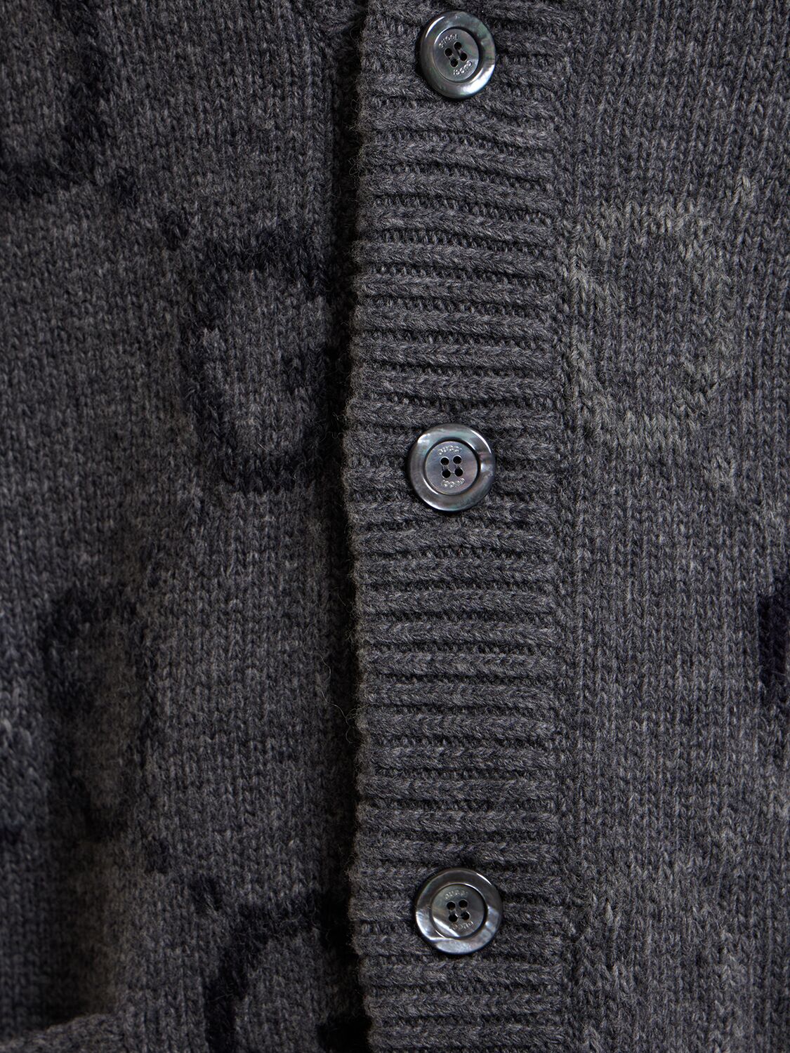 Shop Gucci Gg Wool Blend Cardigan In Grey
