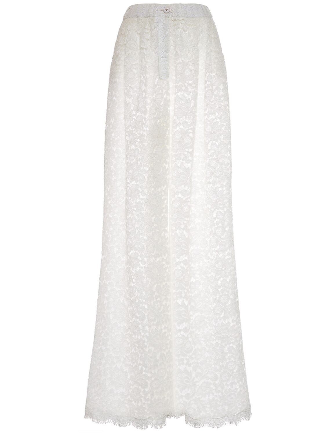 Dolce & Gabbana Lace Wide Pants In White
