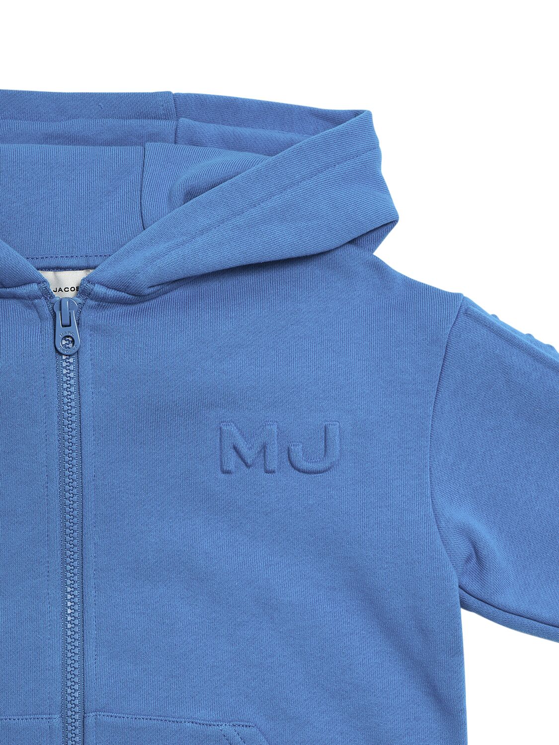 Shop Marc Jacobs French Terry Cotton Hoodie In Blue