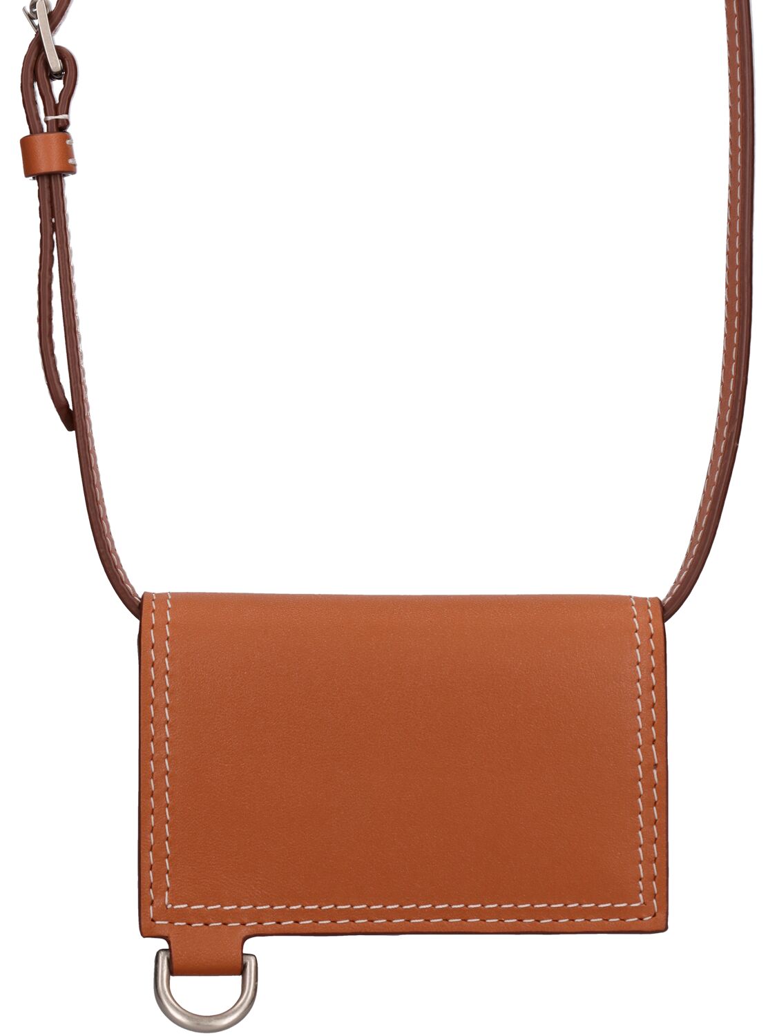 Shop Jacquemus Le Porte Azur Leather Wallet In Light Brown 2