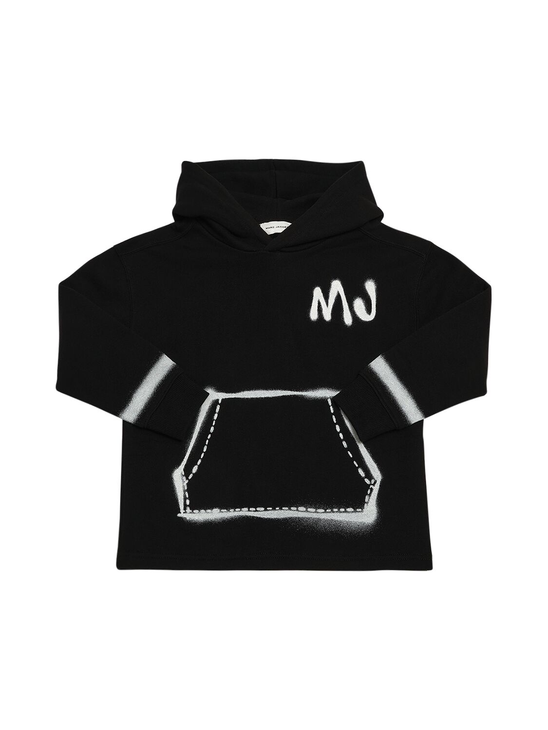 Marc Jacobs Kids' Cotton Hoodie In Black