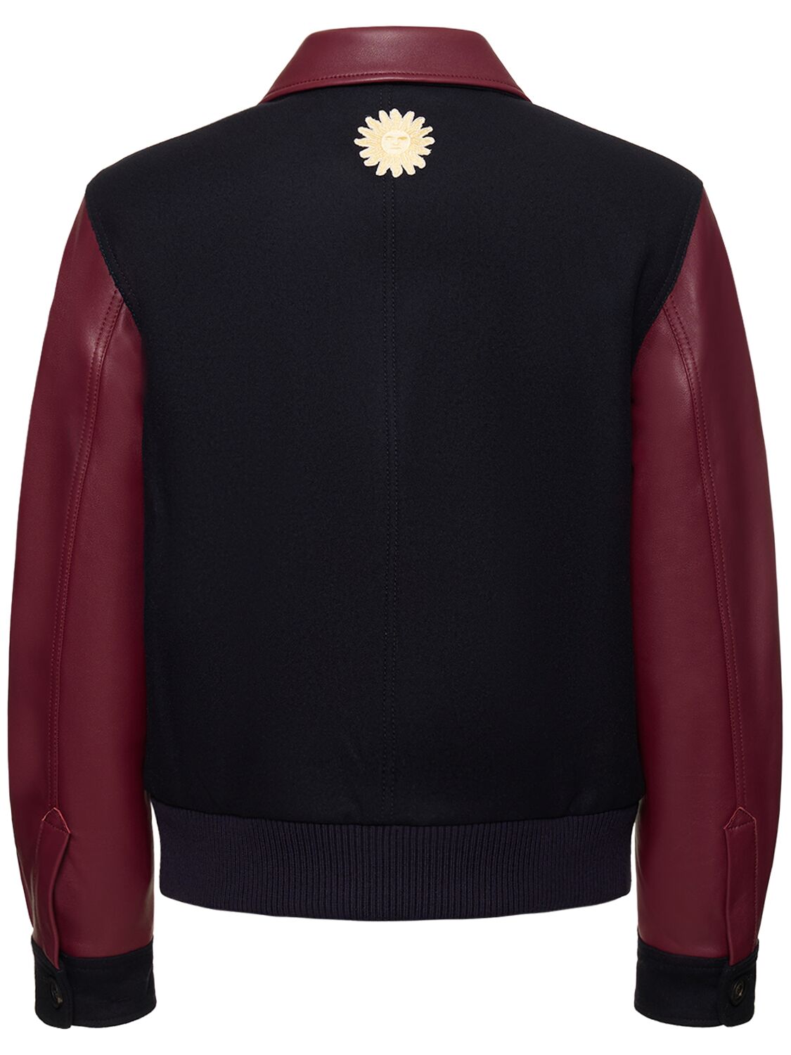 Shop Wales Bonner Harlem Wool Blend Jacket In Navy,red