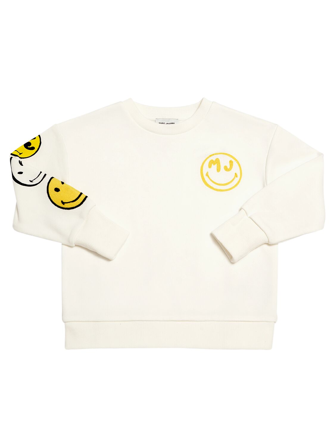 Marc Jacobs Kids' Cotton Crewneck Sweatshirt In White