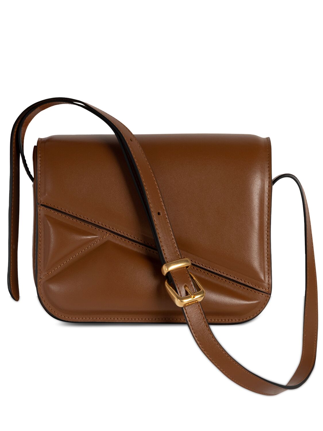 Image of Medium Oscar Trunk Leather Shoulder Bag