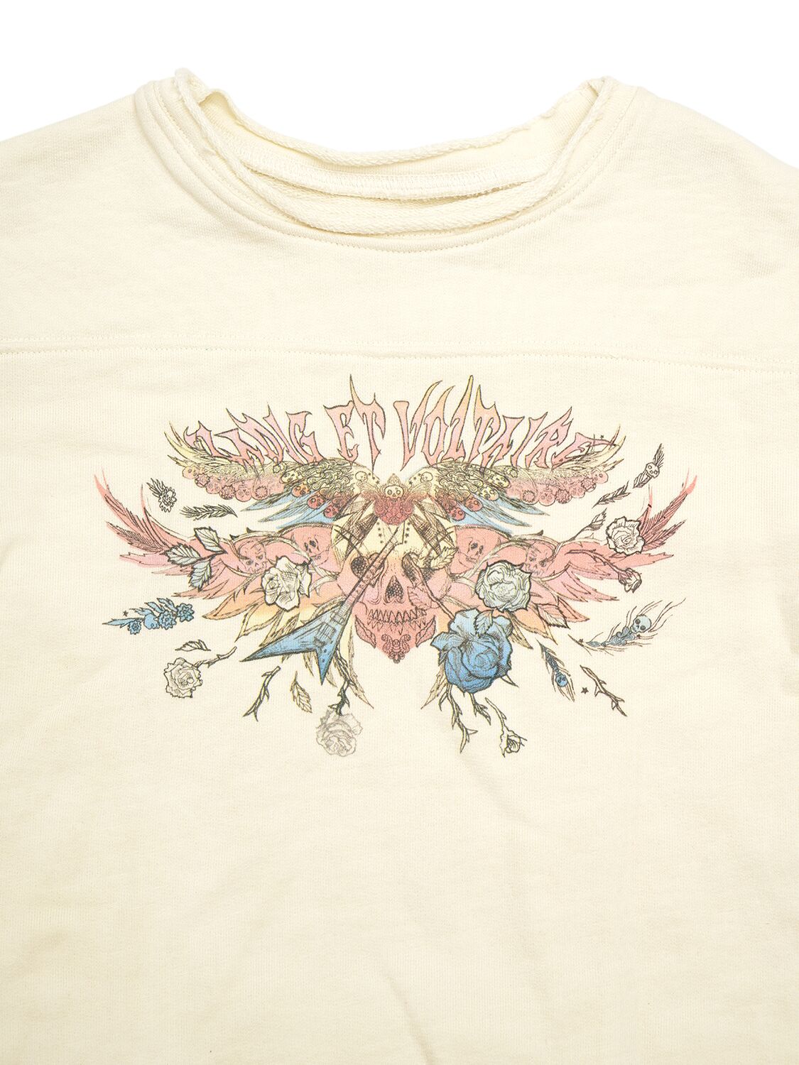 Zadig & Voltaire Printed Cotton Sweatshirt In Beige