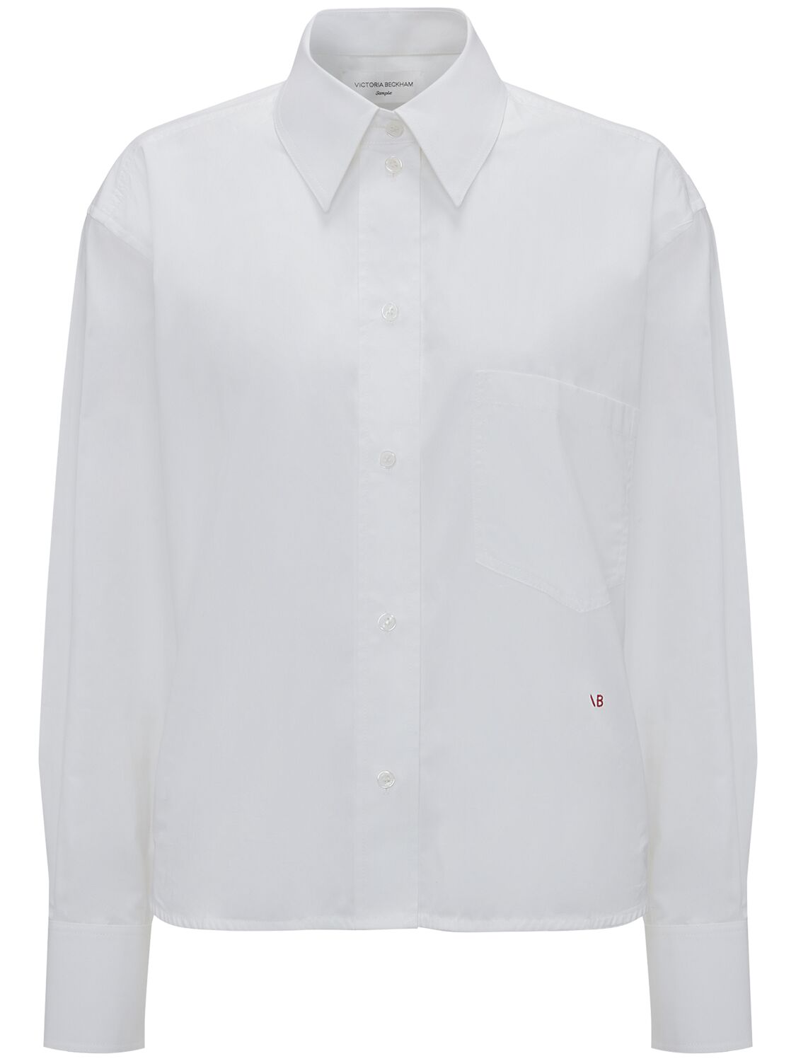 Victoria Beckham Mens Oversize Cotton Poplin Shirt In White