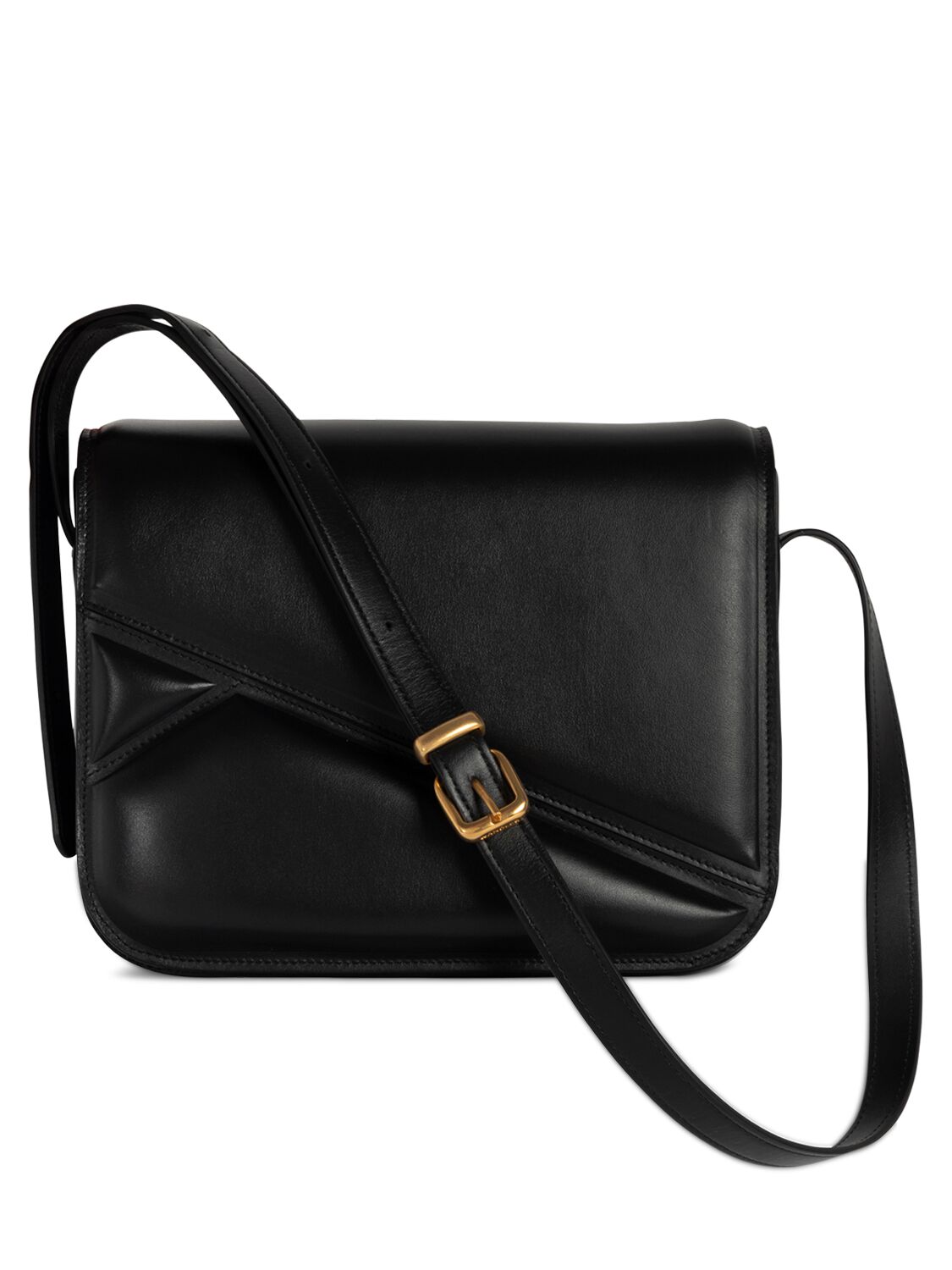 Wandler Medium Oscar Trunk Leather Shoulder Bag In Black