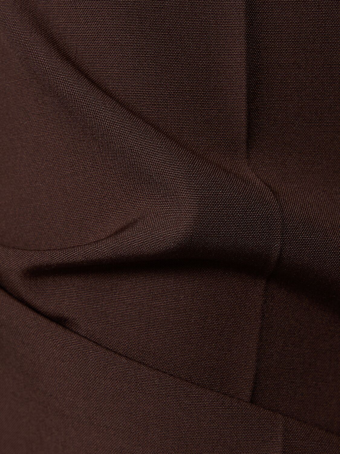 Shop Ferragamo Tailored Wool Straight Pants In Dark Brown