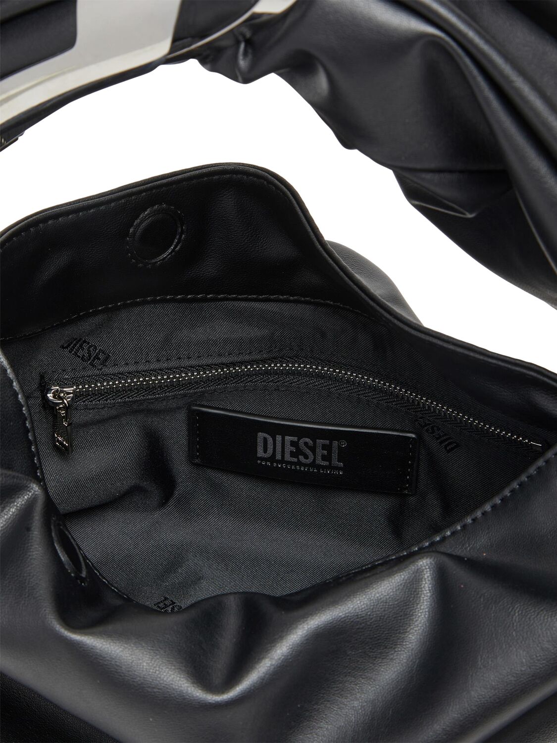 Shop Diesel Small Grab-d Hobo Shoulder Bag In Black