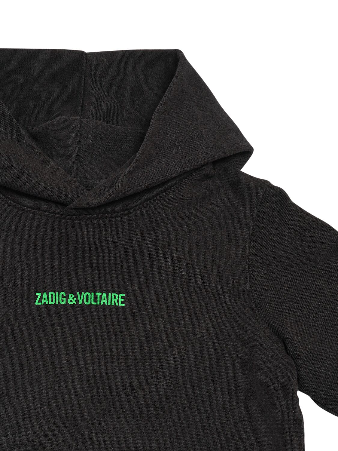 Shop Zadig & Voltaire Cotton Hooded Sweatshirt In Black
