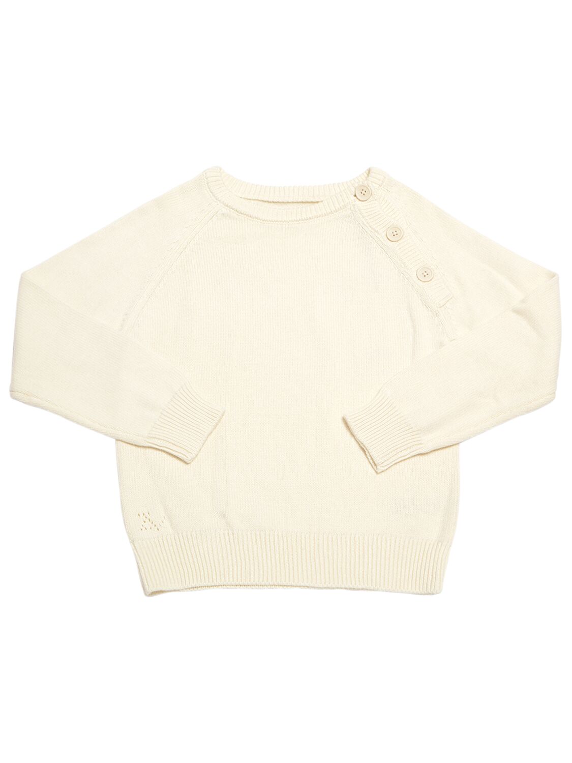 Zadig & Voltaire Kids' Embellished Cotton Knit Sweater In Off-white