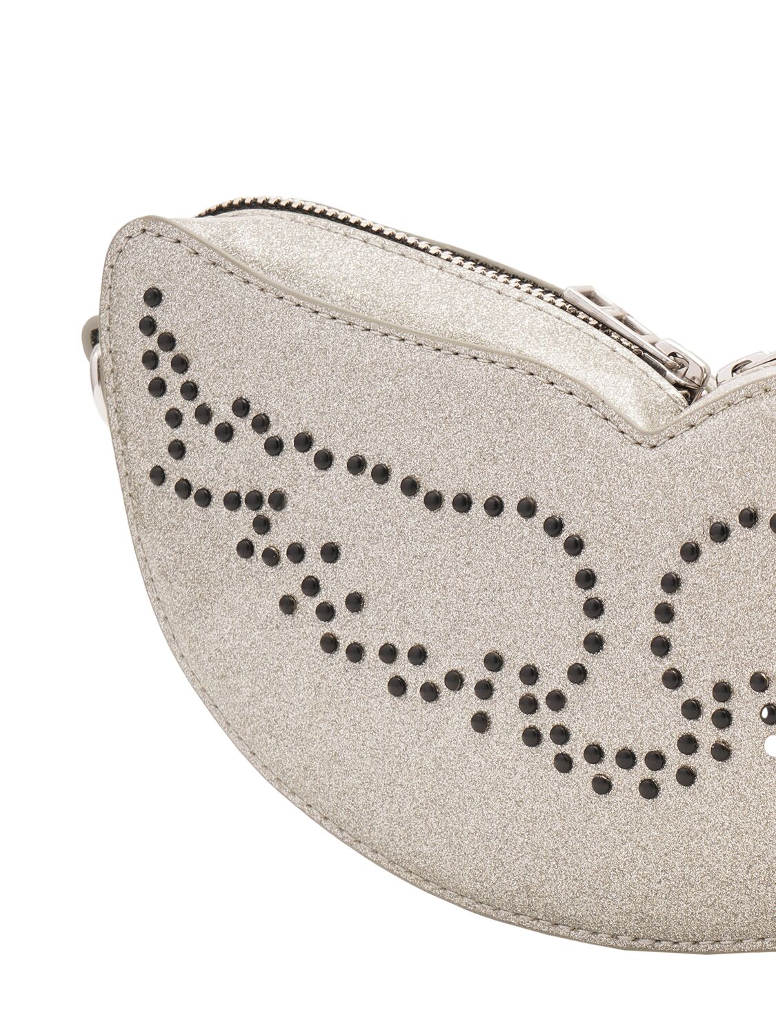 Shop Zadig & Voltaire Glittered Wings Handbag In Silver