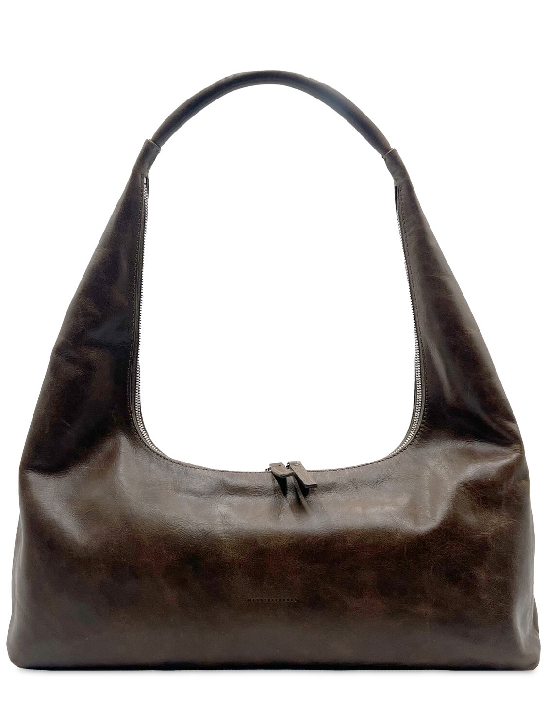Marge Sherwood Large Hobo Leather Shoulder Bag In Washed Brown