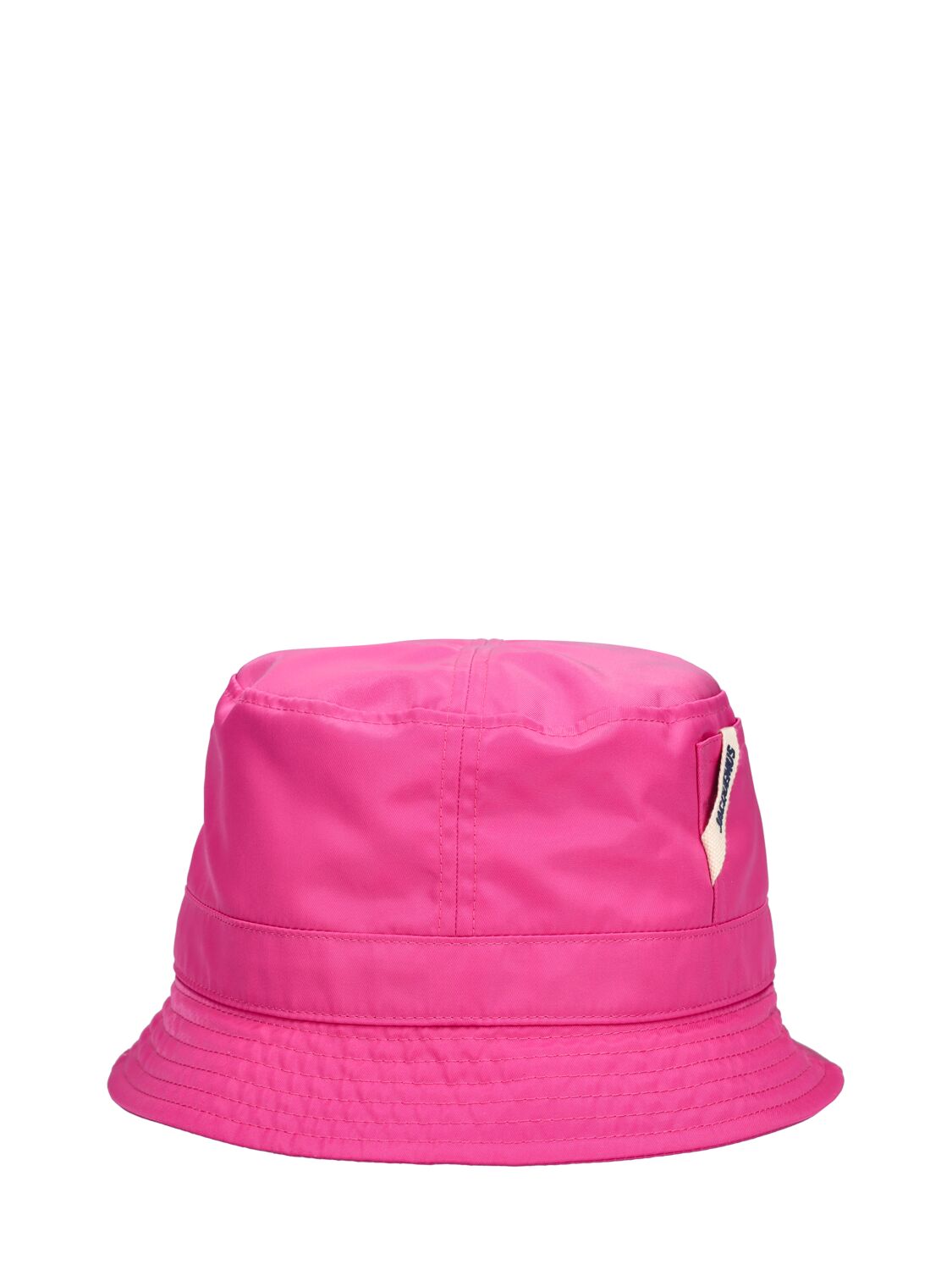 Shop Jacquemus Le Bob Ovalie Nylon Bucket Hat In Neon Pink