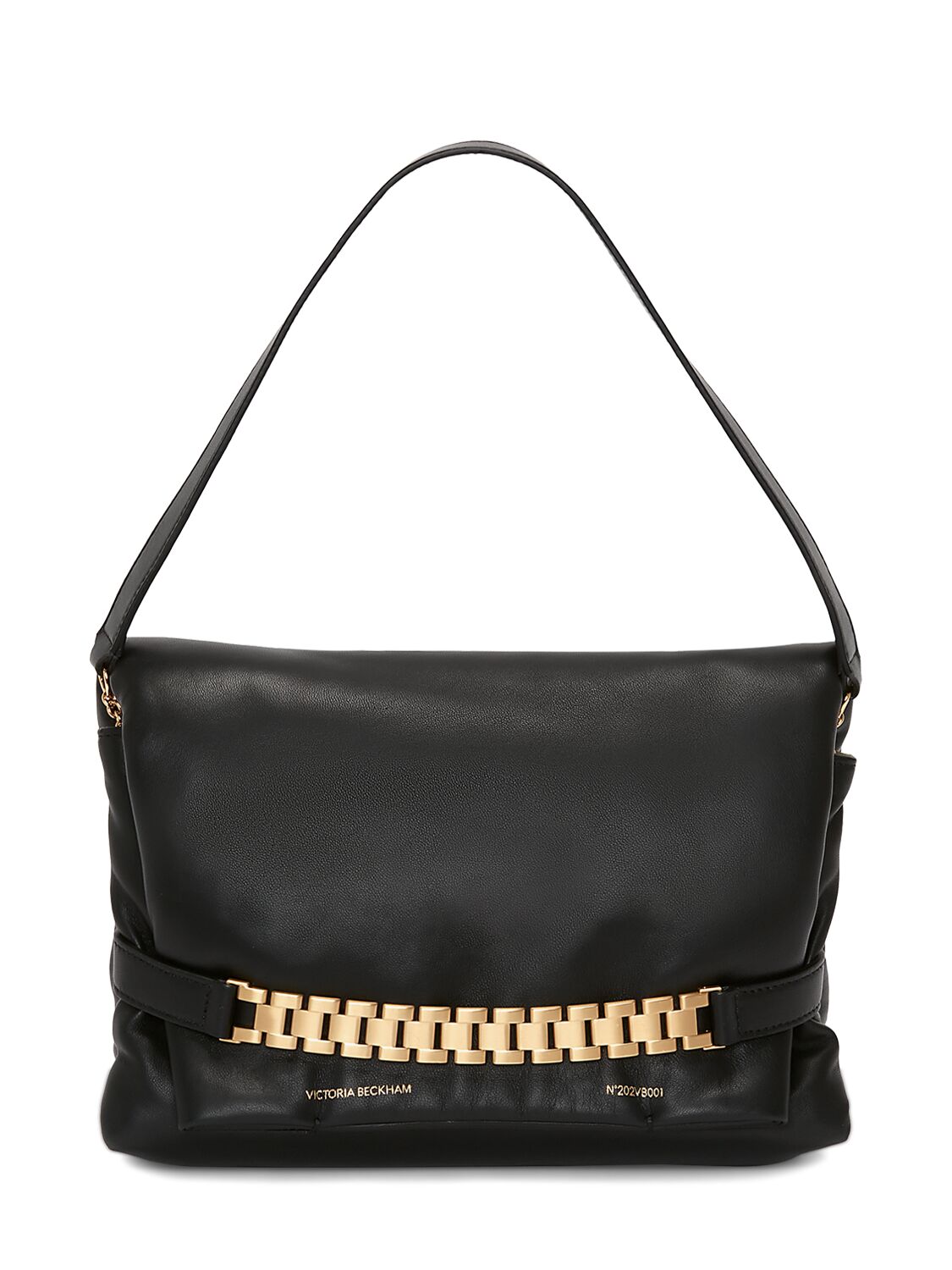 Image of Puffy Chain Leather Shoulder Bag