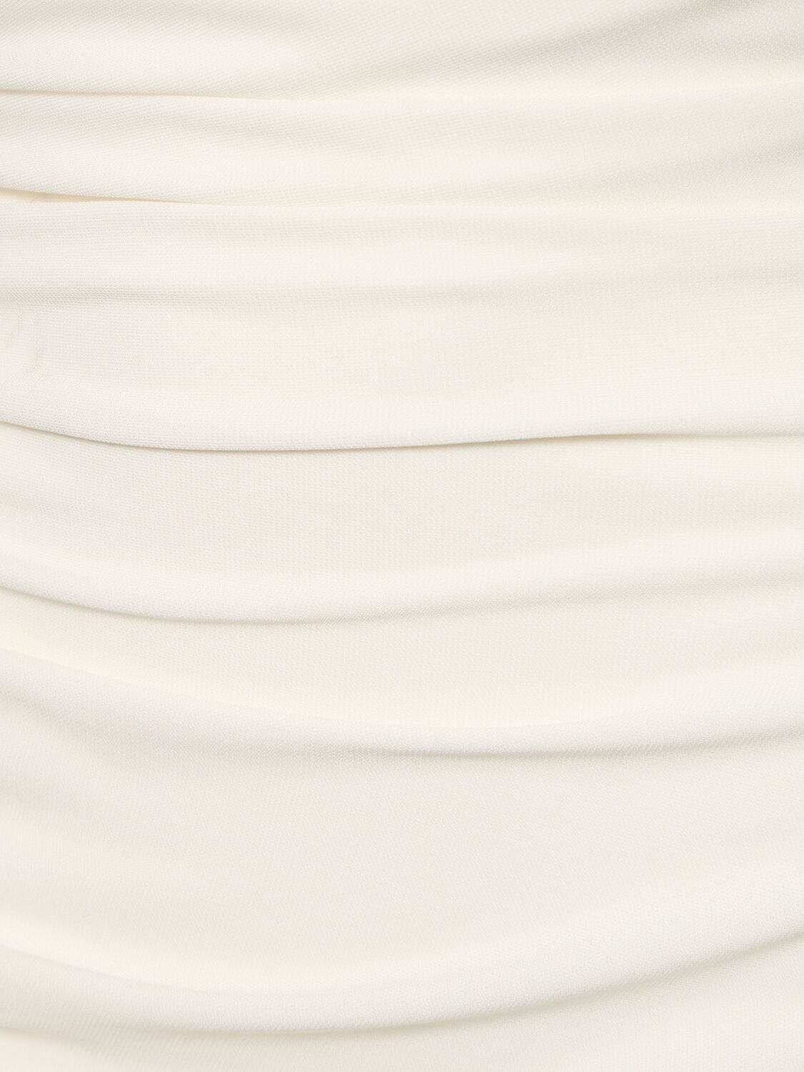 Shop Dion Lee One-sleeve Draped Satin Mini Dress In Ivory