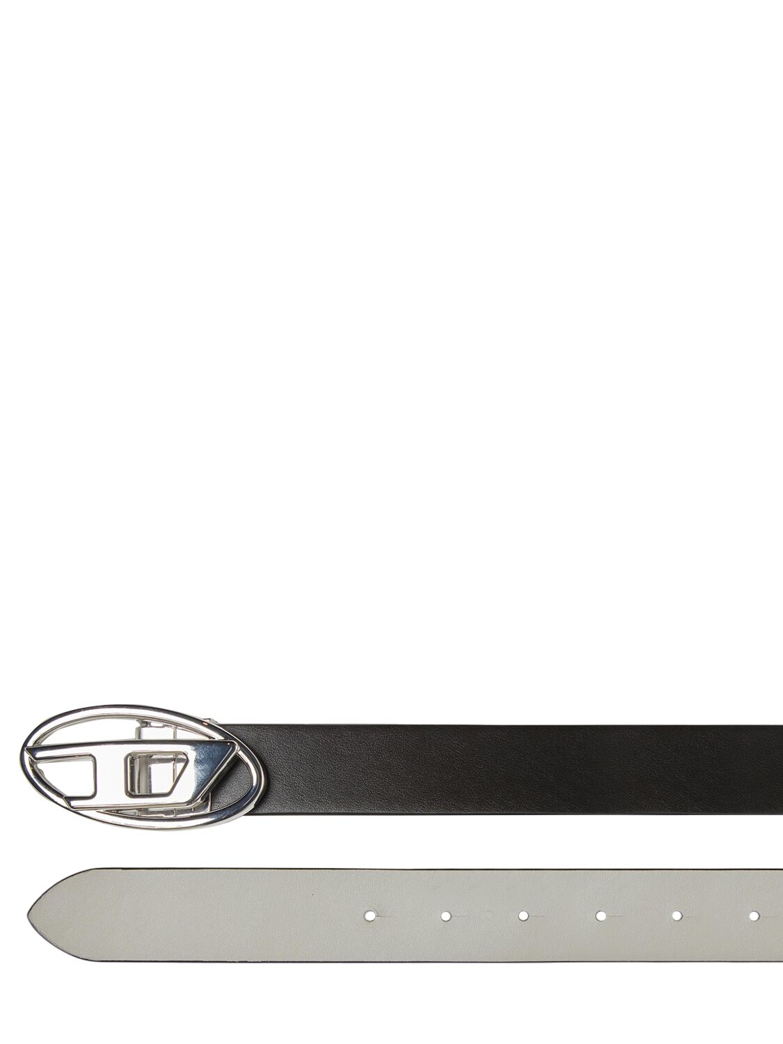 Shop Diesel 3cm 1dr Reversible Leather Belt In 블랙