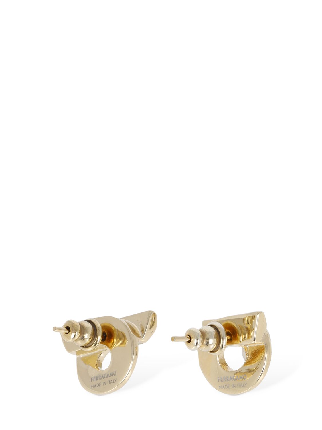 Shop Ferragamo New Gard 18d Stud Earrings In Gold