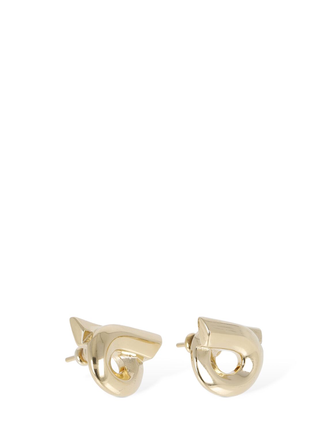 Shop Ferragamo New Gard 18d Stud Earrings In Gold