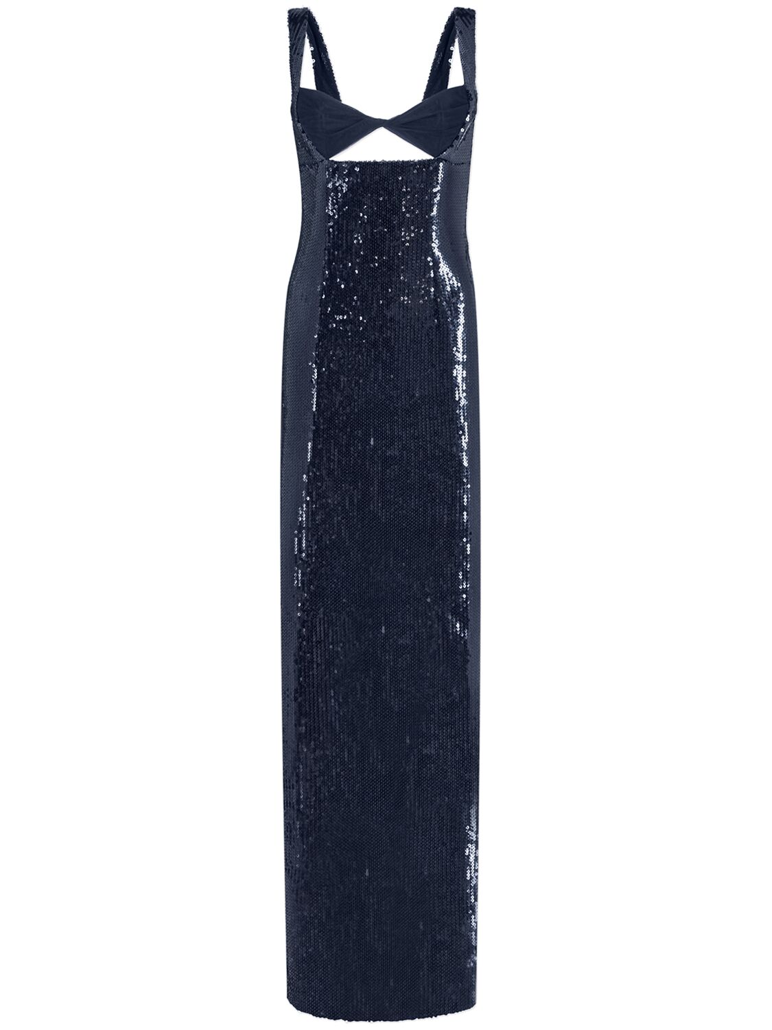 Shop Galvan Liquid Sequined Cutout Maxi Dress In Multi,black