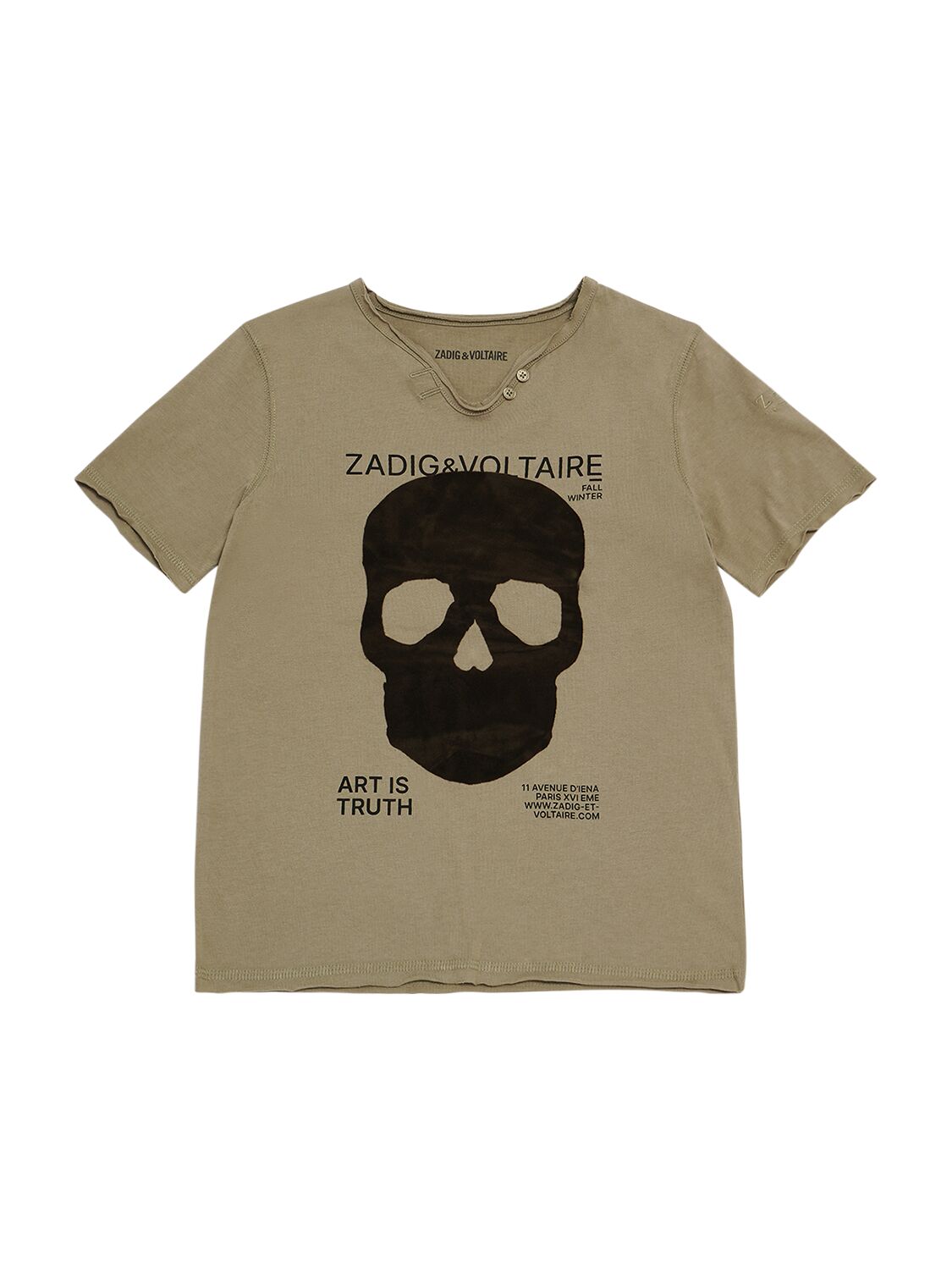 Zadig & Voltaire Kids' Printed Organic Cotton T-shirt In Green