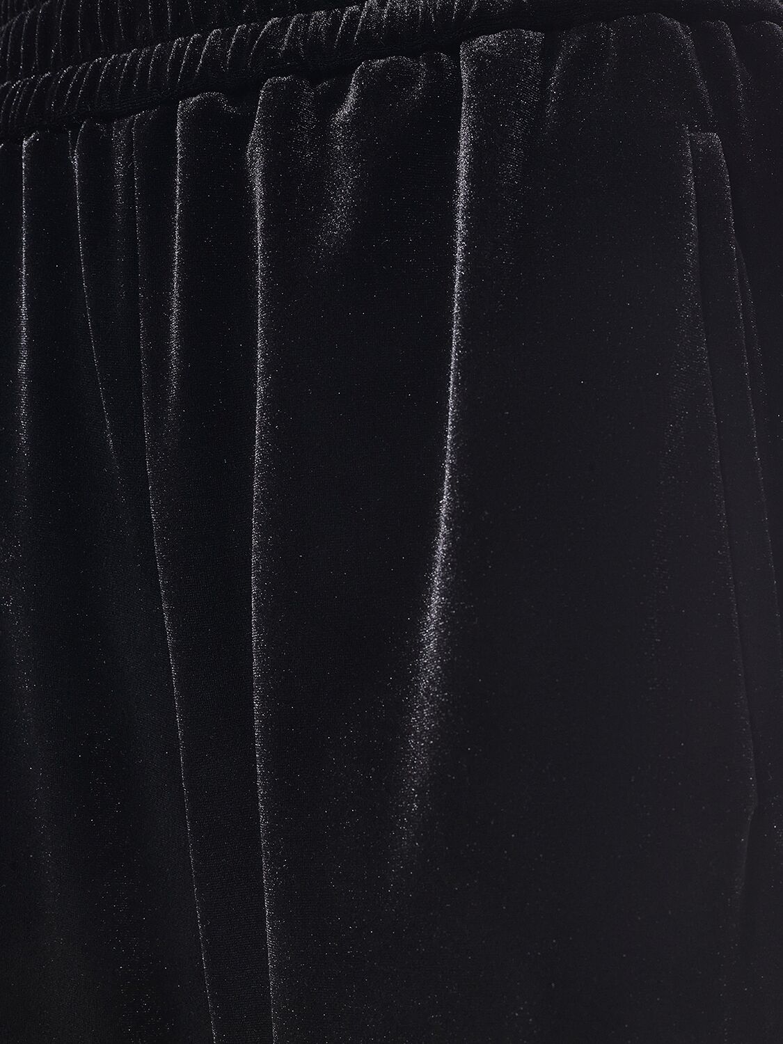 Shop Dolce & Gabbana Stretch Velvet Flared Pants In Black