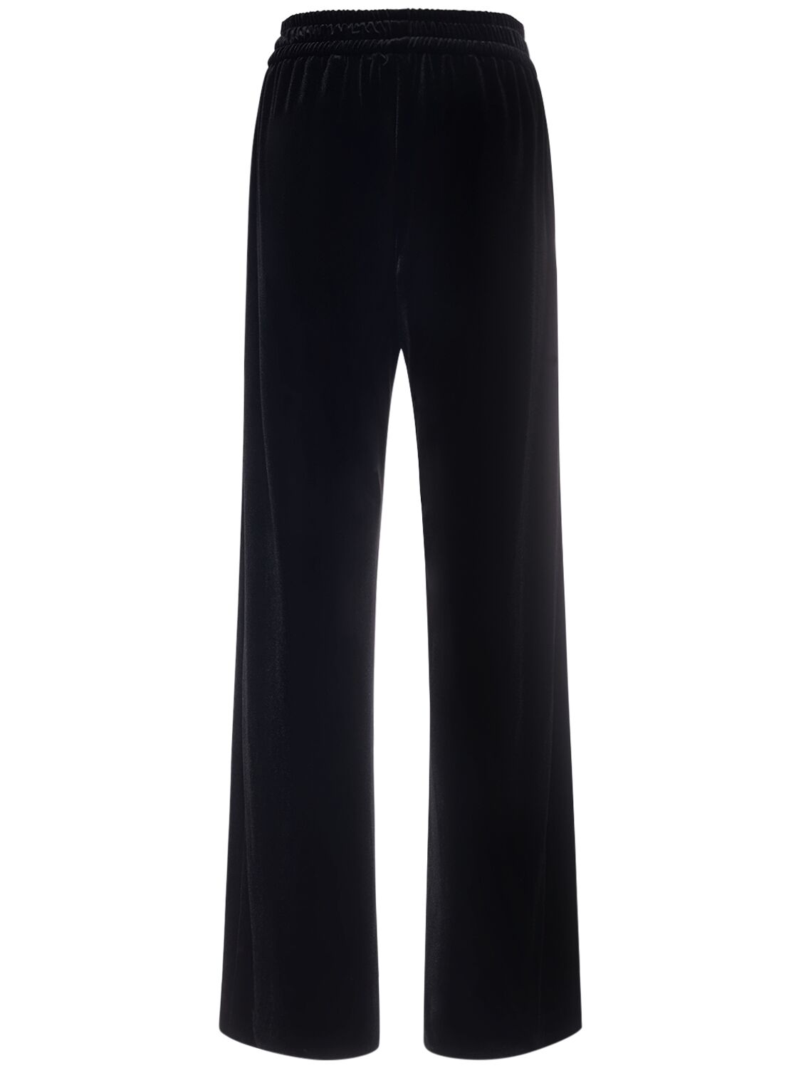Dolce & Gabbana Stretch Velvet Flared Pants In Black