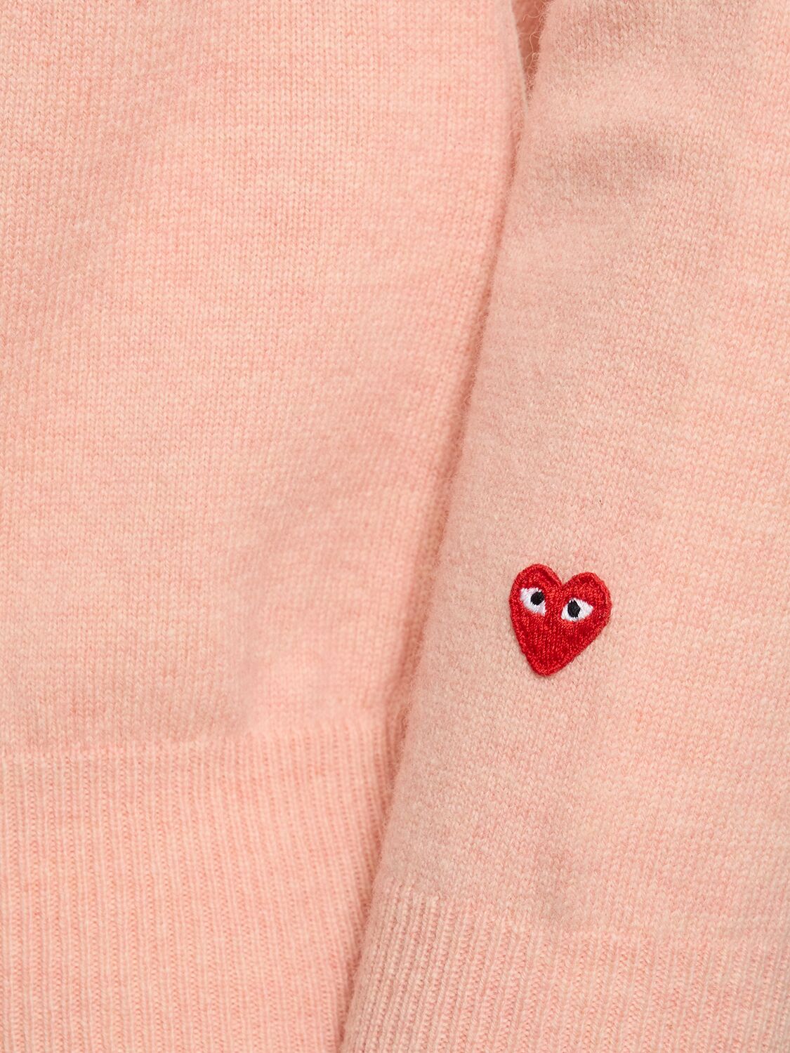 Embroidered Heart Wool Knit Sweater