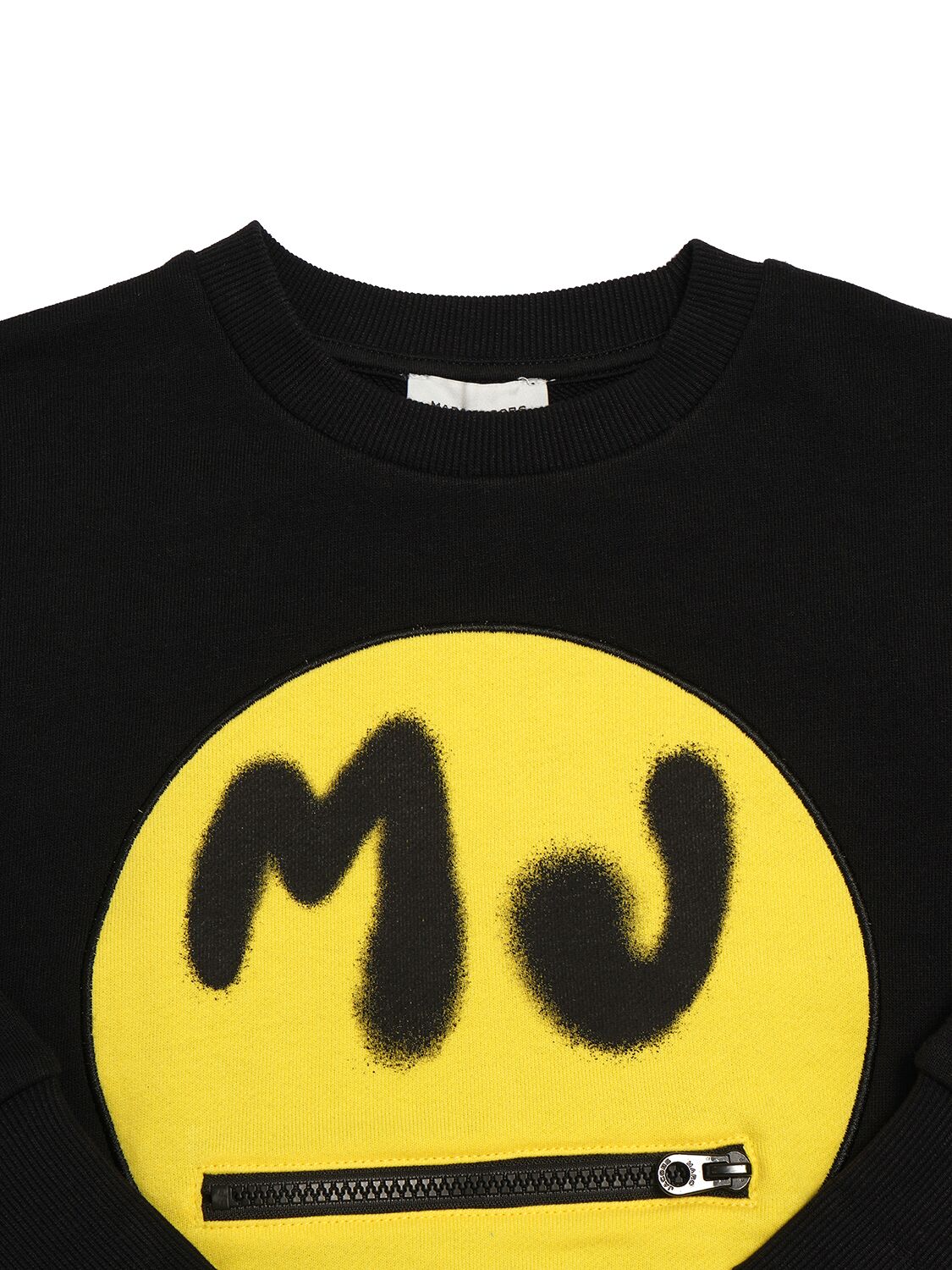 Shop Marc Jacobs Cotton Crewneck Sweatshirt In Black