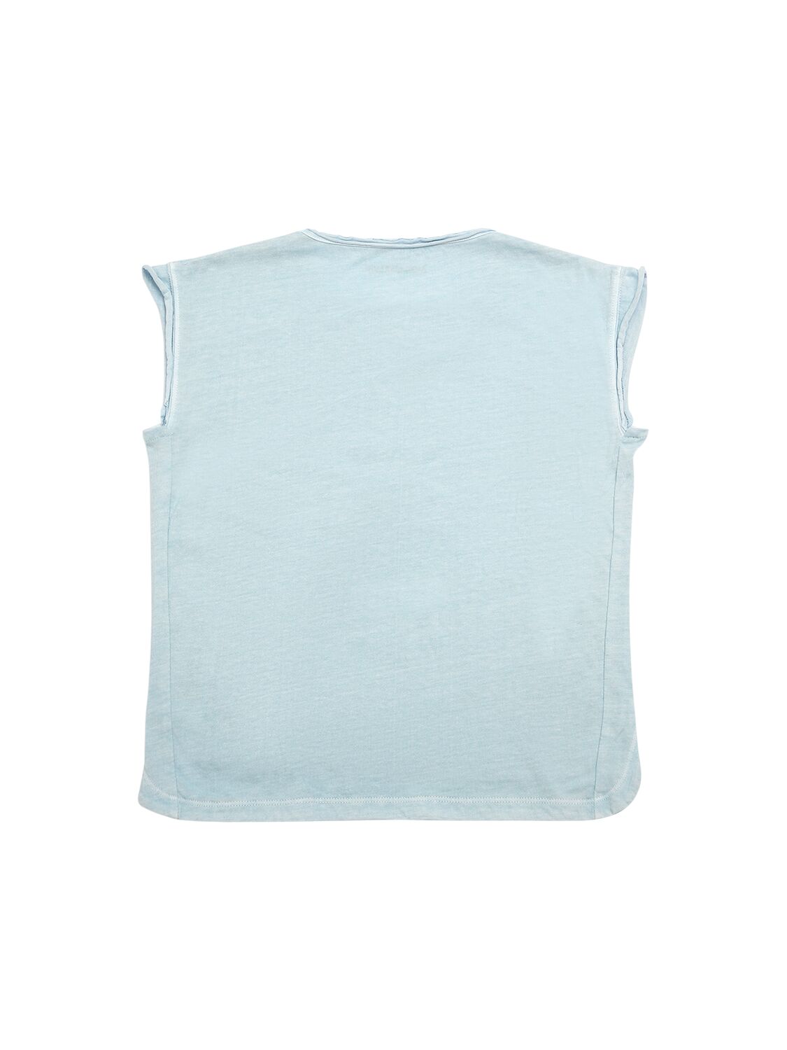 Zadig & Voltaire Embellished Garment Dyed Cotton T-shirt In Light Blue