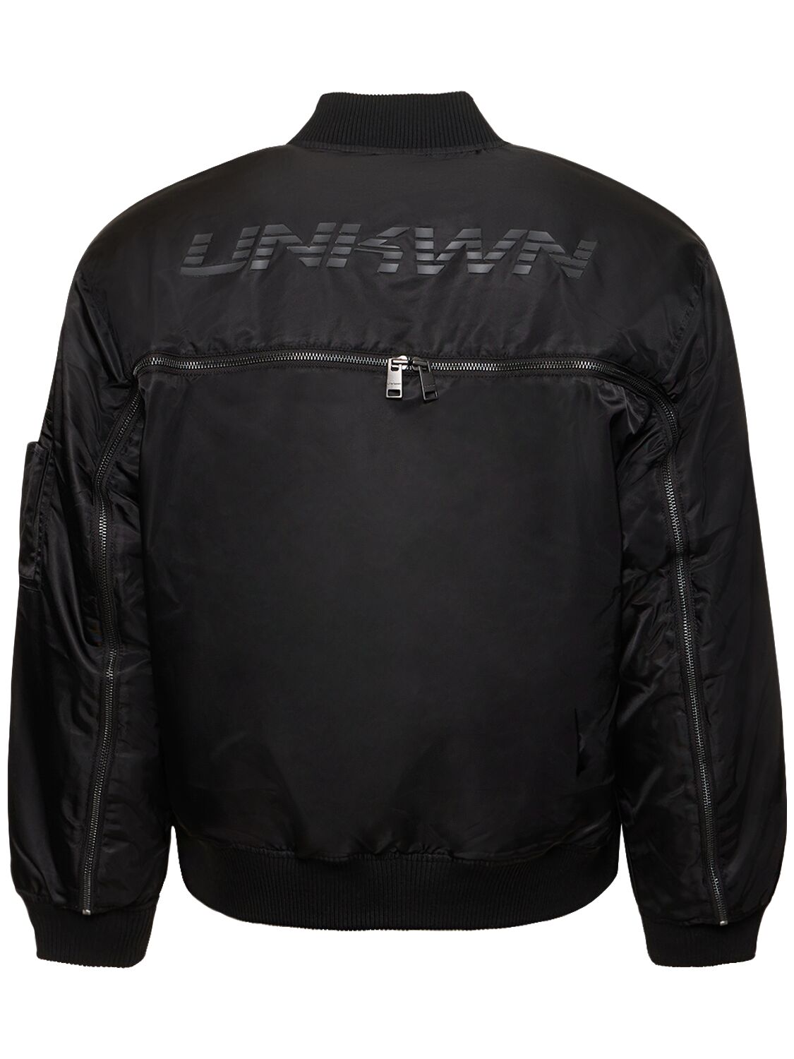 Shop Unknown Oversized Nylon Bomber Jacket In Black