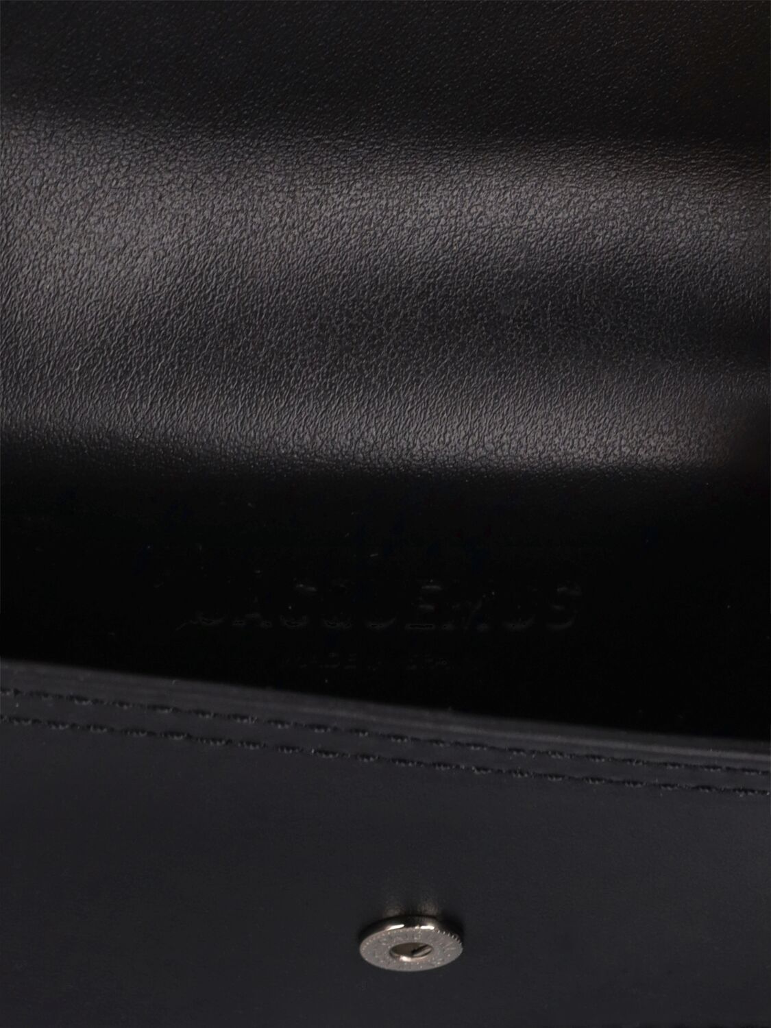 Shop Jacquemus Le Porte Azur Leather Wallet In Black