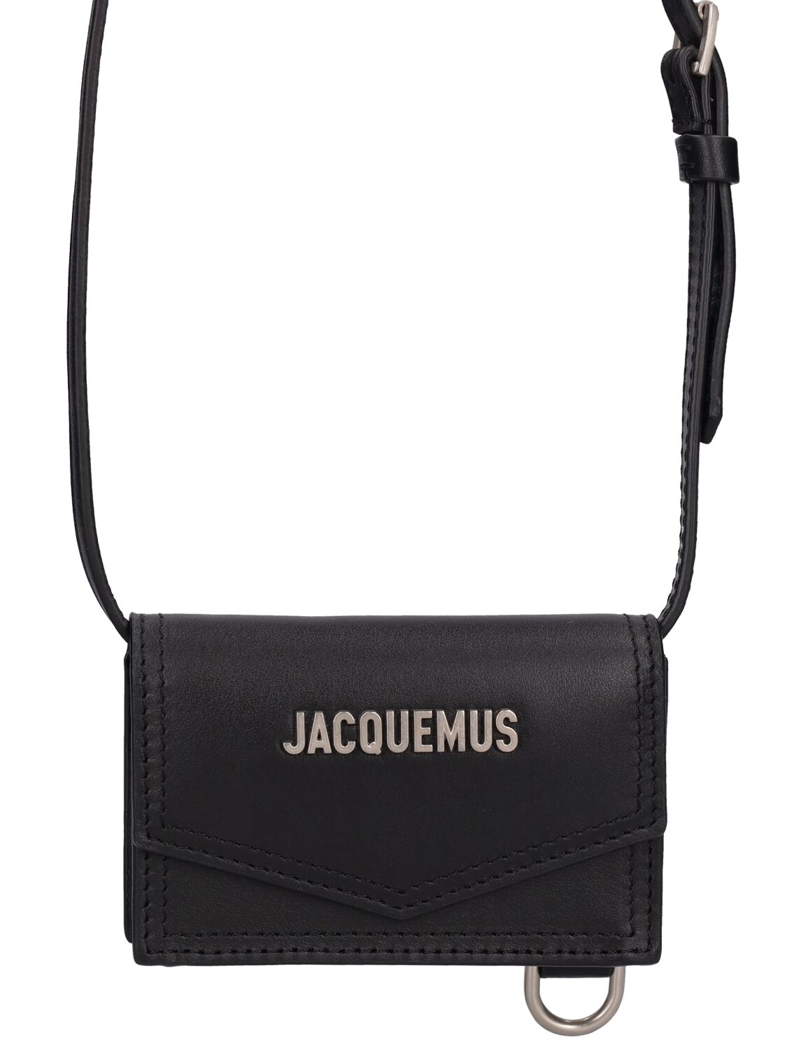 Jacquemus Le Porte Azur Leather Wallet In Black