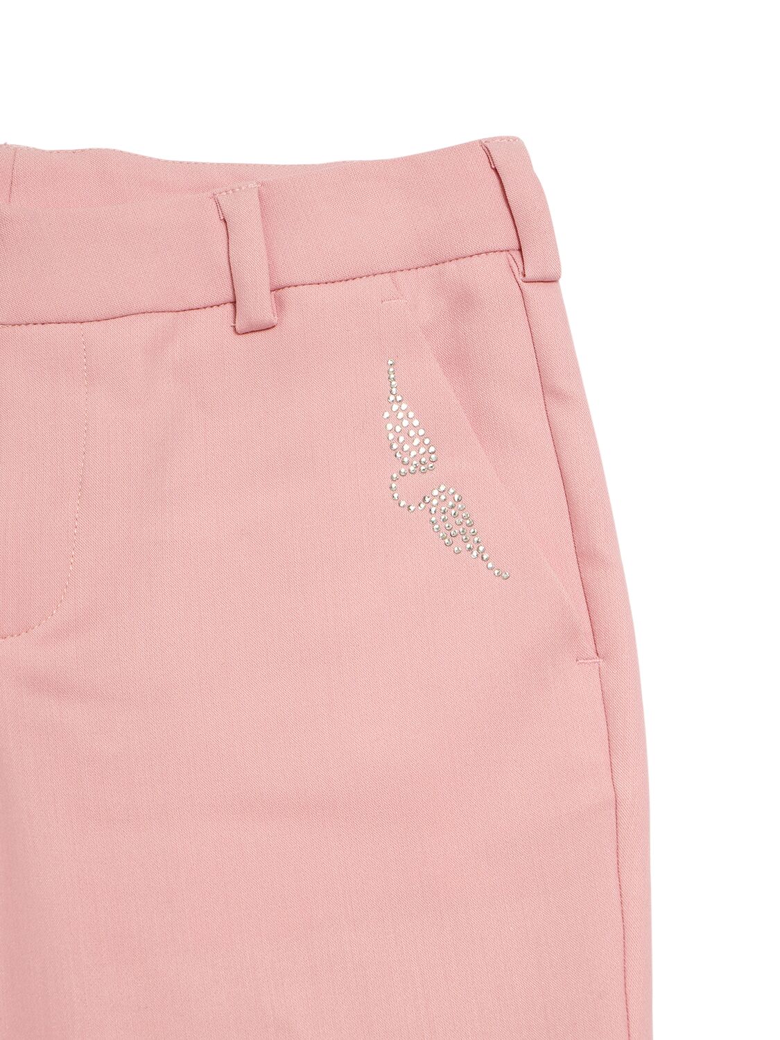 Shop Zadig & Voltaire Embellished Logo Twill Pants In Pink