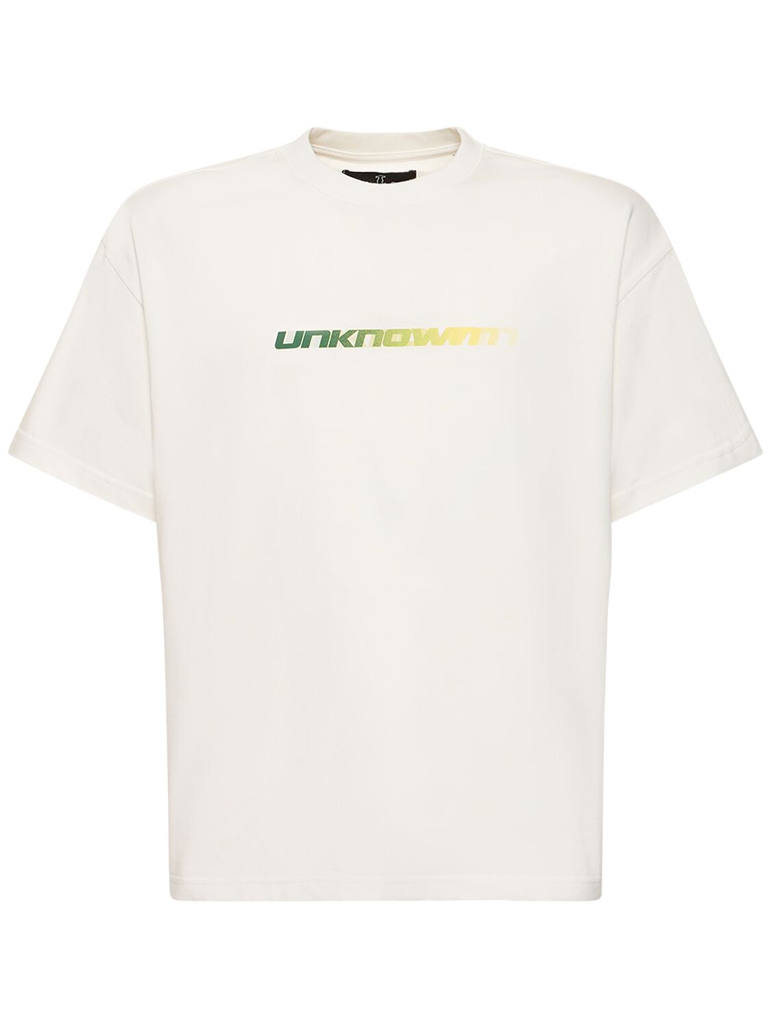 Unknown Logo Printed Cotton T-shirt In White