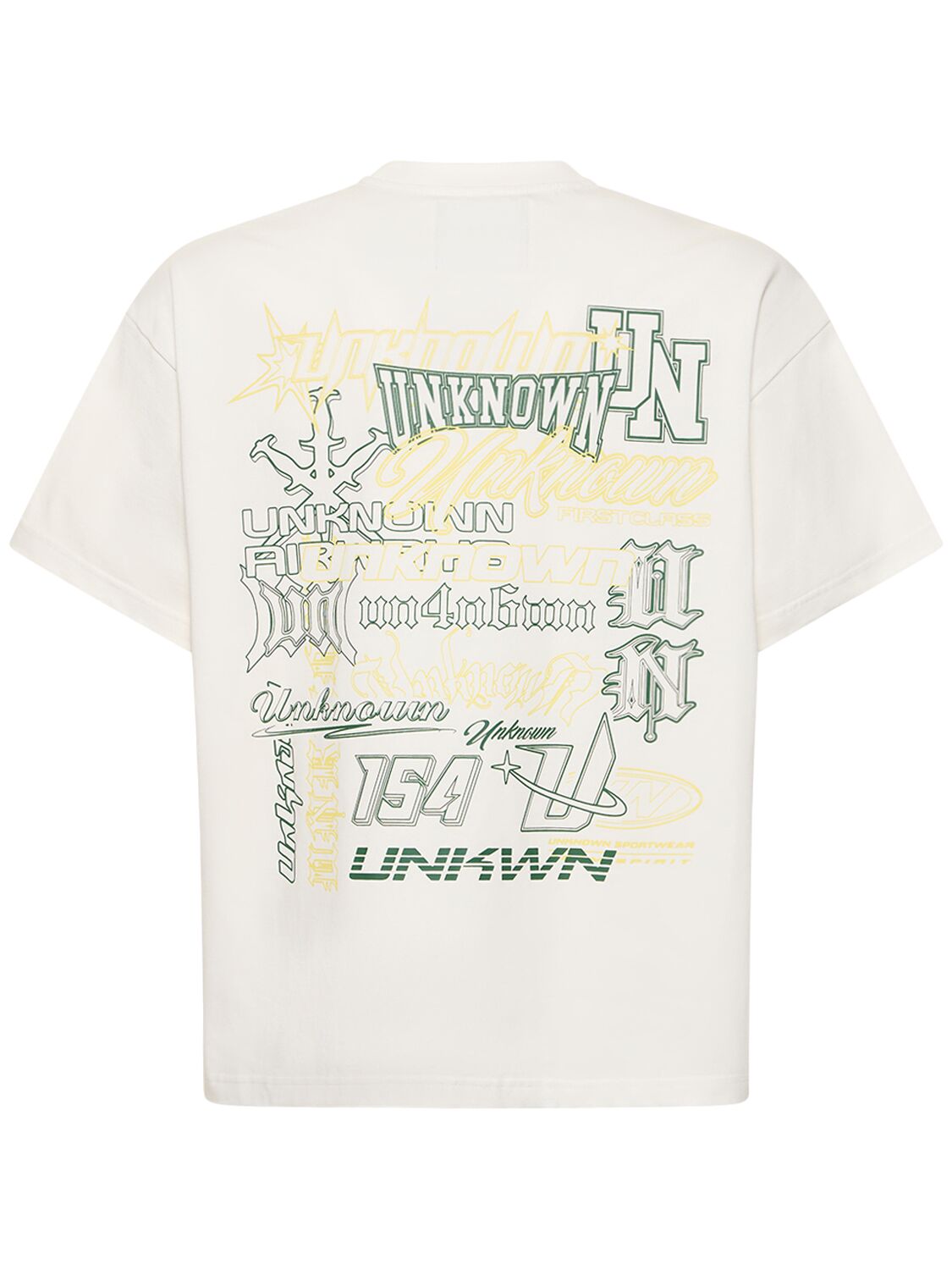 Shop Unknown Logo Printed Cotton T-shirt In White