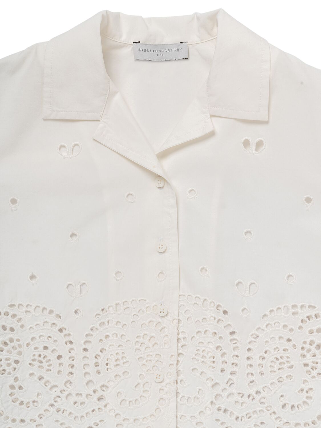 Stella Mccartney Oberteil Aus Baumwollpopline In Elfenbein