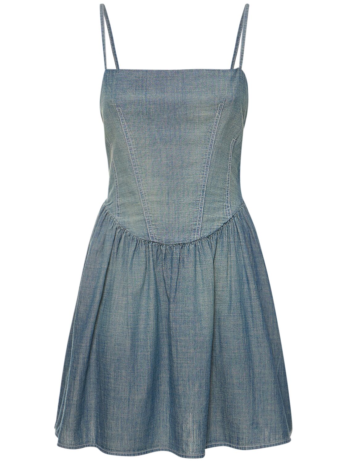 Image of Re/done & Pam Chambray Mini Dress