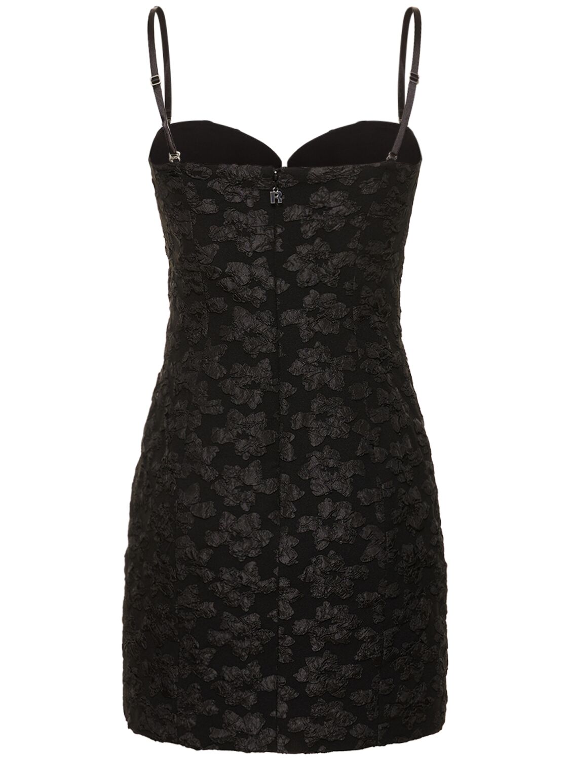 Shop Rotate Birger Christensen 3d Jacquard Mini Dress In Black