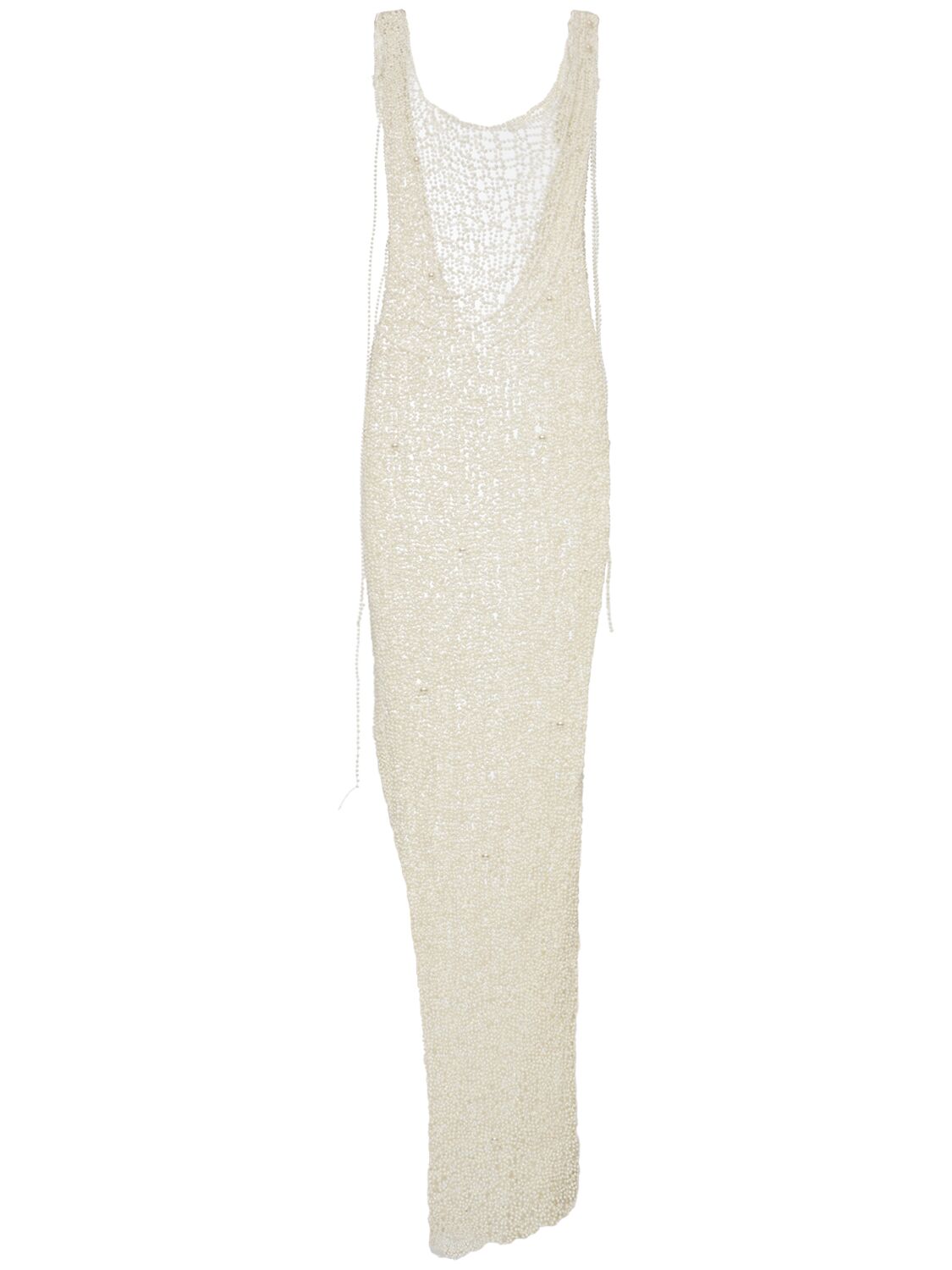 Image of Afoso1234 Pearl Net Long Dress