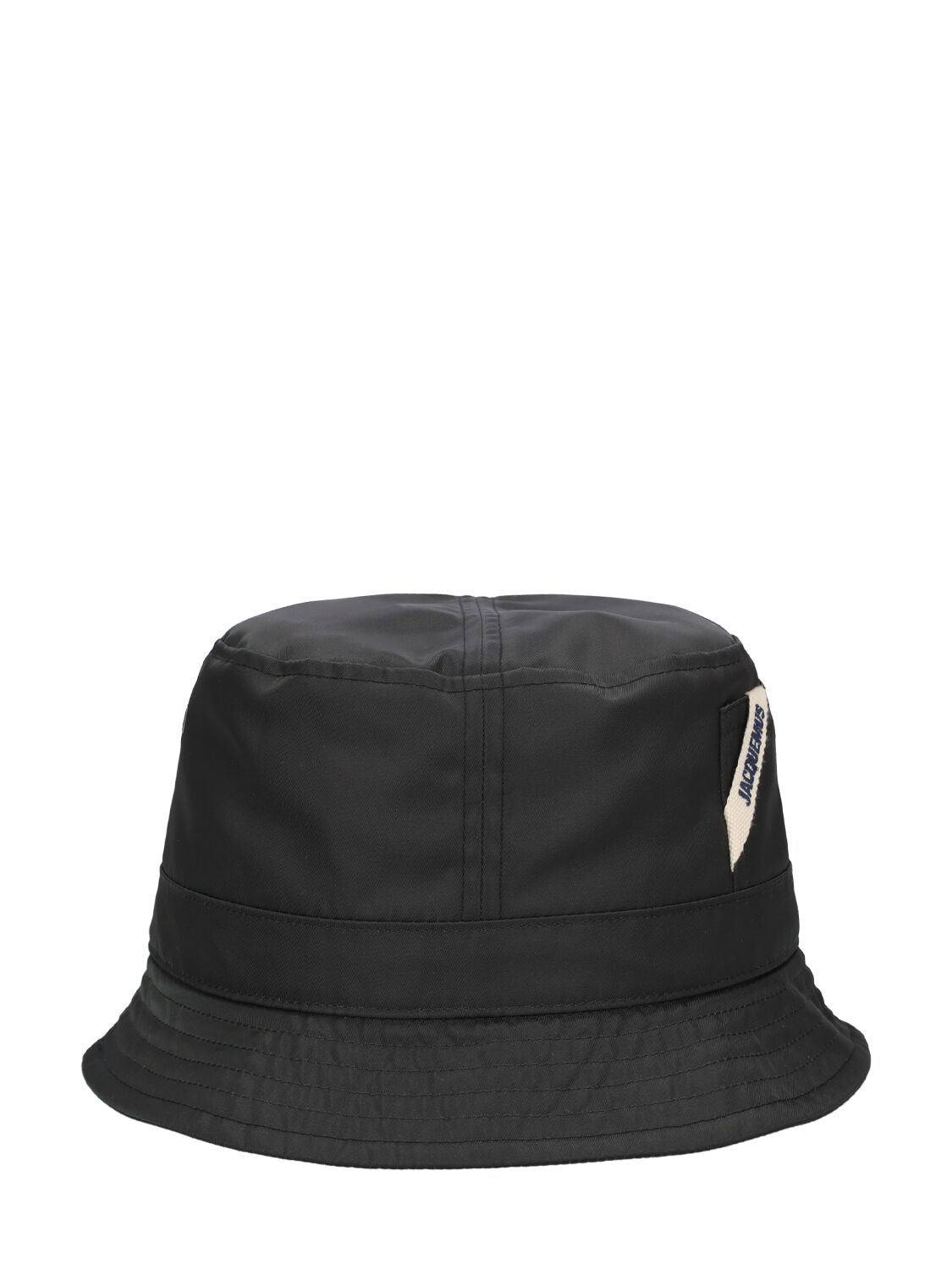 Shop Jacquemus Le Bob Ovalie Nylon Bucket Hat In Black
