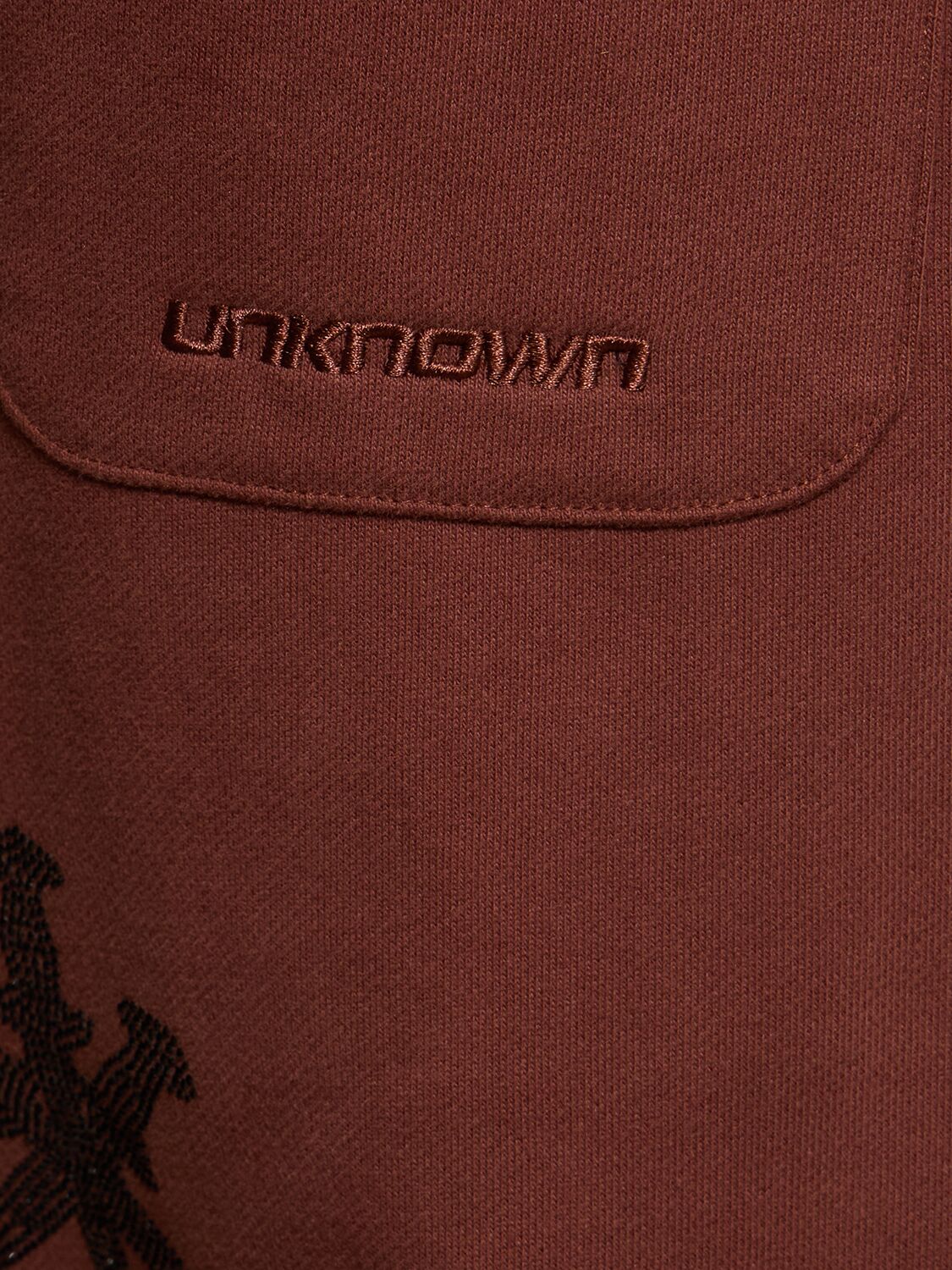 Shop Unknown Rhinestone Dagger Cotton Joggers In Brown,black